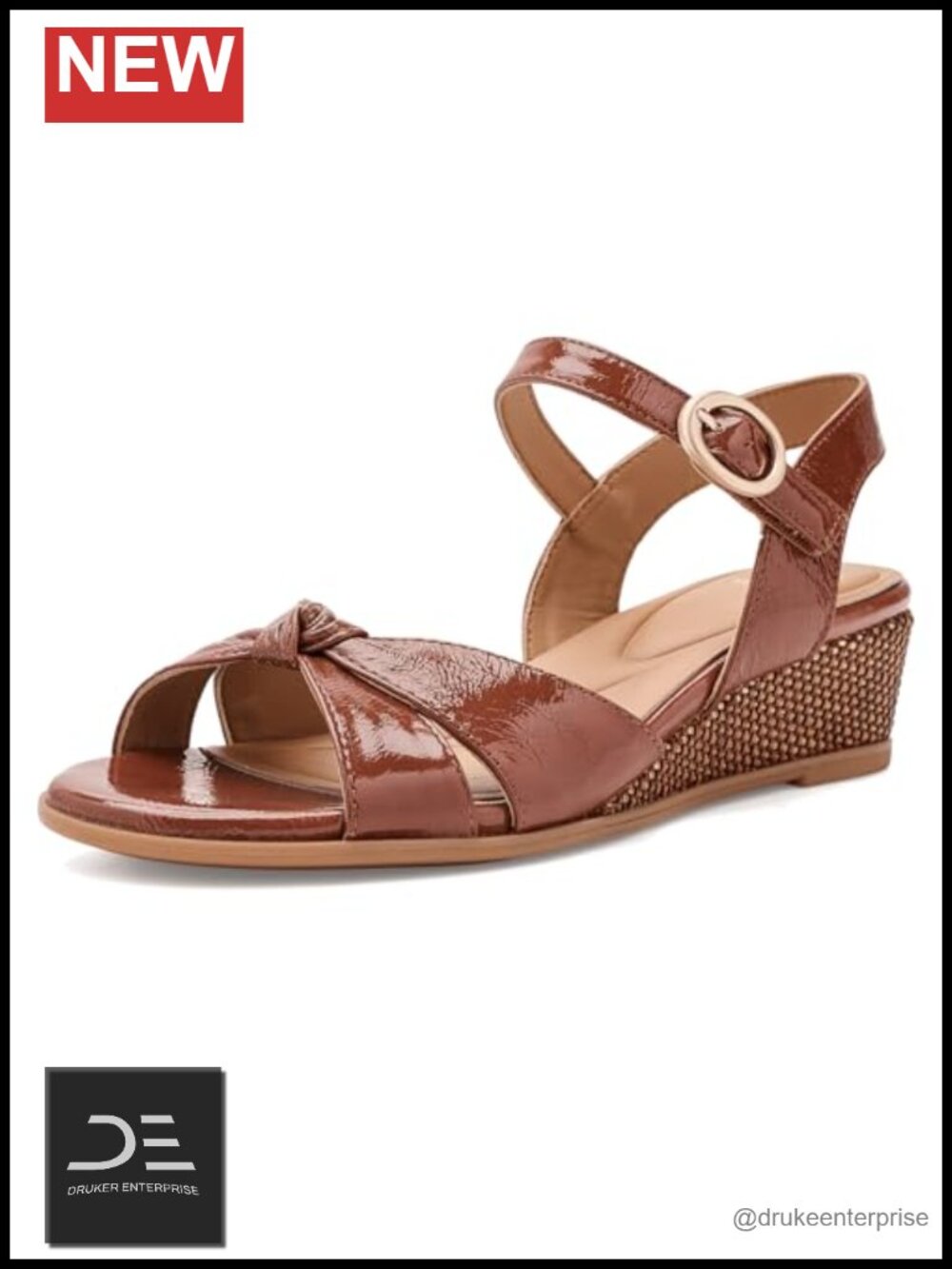 Leather Ankle Strap Wedge Sandals Platform Comfort
